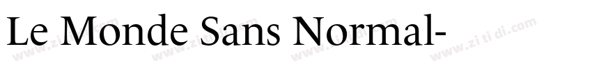 Le Monde Sans Normal字体转换
